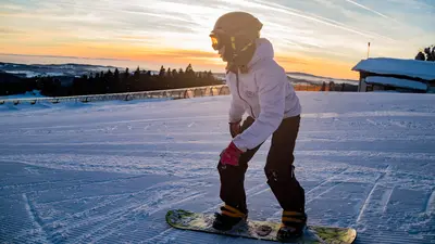 Snowboarderin in Mitterdorf