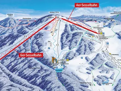 Pistenplan Skizentrum Mitterdorf