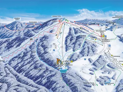 Pistenplan Skizentrum Mitterdorf
