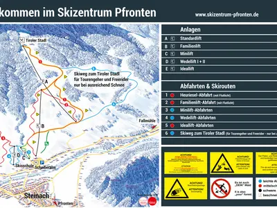 Pistenplan Skizentrum Pfronten-Steinach