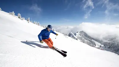 Skifahrer am Hochfelln
