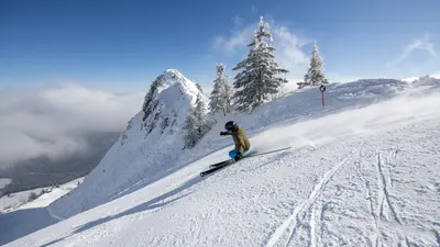 Skifahrer am Hochfelln