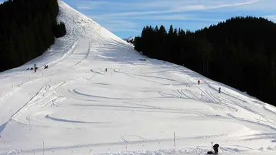 Blick auf die Hörnle-Höhenloipe
