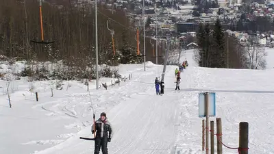 Blick auf den Skilift Freyung