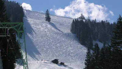 Blick auf die schwarze Piste