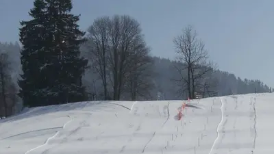 Blick auf den Skilift Petersthal