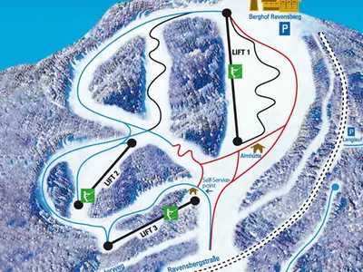 Pistenplan Skizentrum Ravensberg