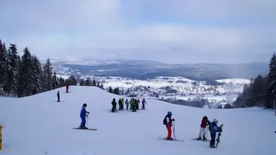 Panoramablick von der Piste aus an den Klausenlifte Mehlmeisel