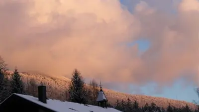 Abendrot über den Dächern