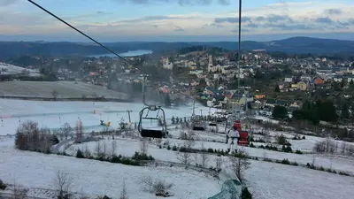 Blick auf den Sessellift der Ski Arena Eibenstock
