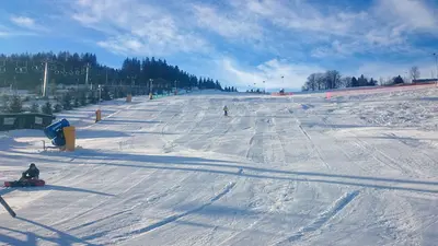 Blick auf die Piste in Eibenstock