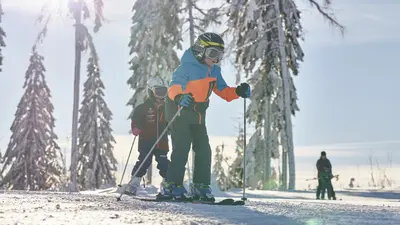 Kinderskifahren am Silberberg