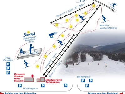 Pistenplan Bödefeld - Hunau