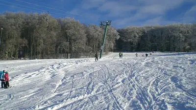 Schlepplift mit Piste