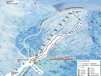 Pistenplan Skisportzentrum Sternrodt