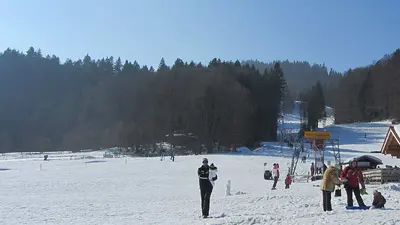 Blick auf den Skilift Sachrang