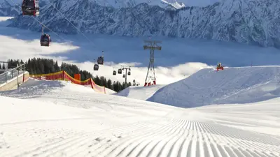 Blick ins Tal im Skigebiet Fellhorn-Kanzelwand