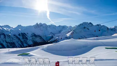Blick auf den Easy Park im Skigebiet Fellhorn-Kanzelwand