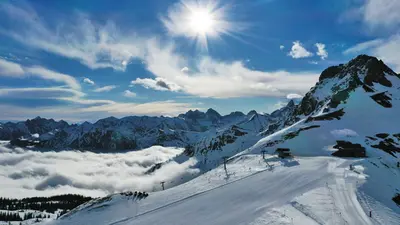 Luftbild der Kanzelwand