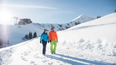 Winterwanderer im Skigebiet Fellhorn-Kanzelwand
