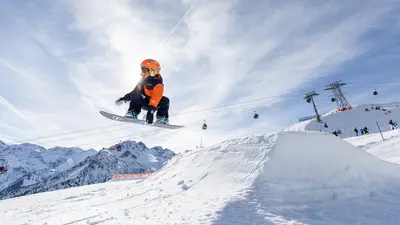 Snowpark vor der Fellhornbahn