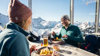 Mittagspause vor dem Widderstein