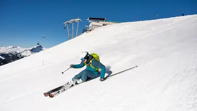 Skifahren an der Kanzelwand