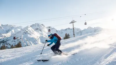Skifahren an der Kanzelwand
