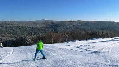 Blick auf die Piste Am Gründelwald