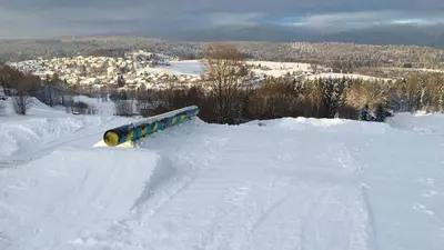 Obstacle im Snowpark Snowtopia in Reichenberg