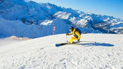Skifahrer in Oberstdorf-Kleinwalsertal