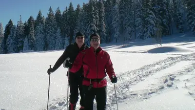 Schneeschuhwanderer in Thurmansbang
