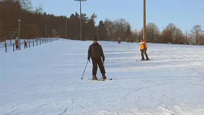 Skifahrer auf der Piste
