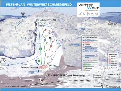 Pistenplan Winterwelt Schmiedefeld - Großer Eisenberg