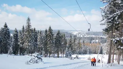 Schlepplift mit Piste