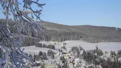 Ortsblick auf Altenfeld im Thüringer Wald