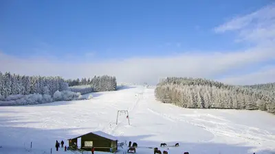 Blick auf die Piste am Rimberg
