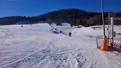 Piste im Skigebiet Lausche
