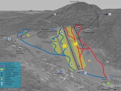 Pistenplan Skigebiet Lausche © asvl-waltersdorf.de