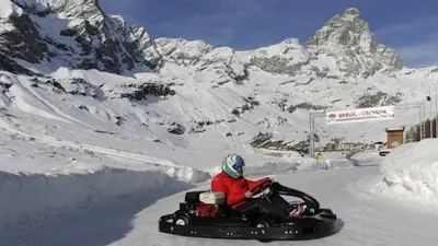 Die Ice-Karte-Bahn in Cervinia