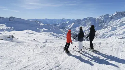 Skifahren im Aostatal