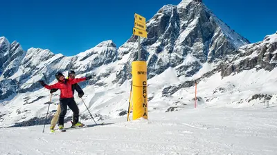 Skifahren am Matterhorn