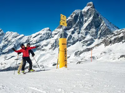 Skifahren am Matterhorn © Cervino Ski Paradise / Niccoló Venturin