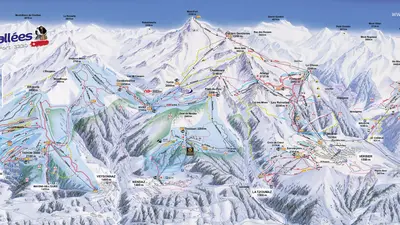 Pistenplan 4 Vallées