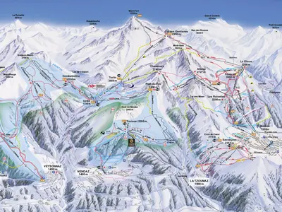 Pistenplan 4 Vallées