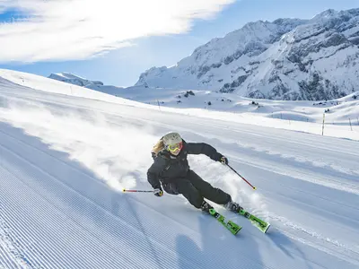 Skifahren in Adelboden © Skiregion Adelboden-Lenk / Stephan Boegli