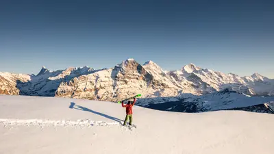Blick zu Eiger, Mönch und Jungfrau