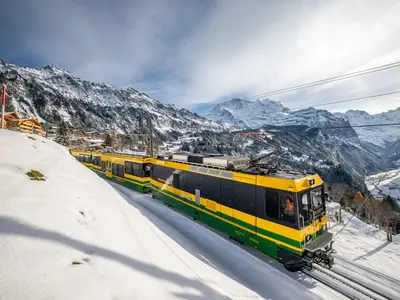 Wengernalpbahn Wengen Richtung Lauterbrunnen © Jungfraubahnen