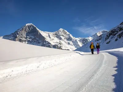Winterwandern an der Kleinen Scheidegg © Jungfraubahnen