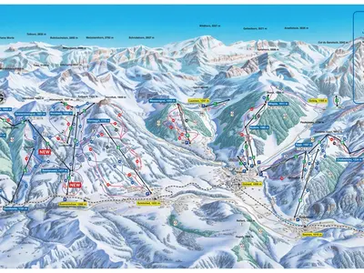 Pistenplan Glacier 3000